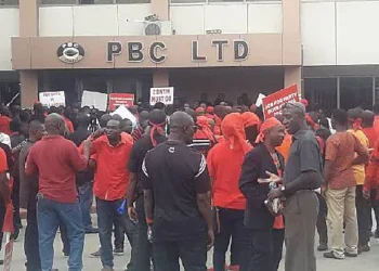 PBC Limited workers demonstrate over unpaid salaries