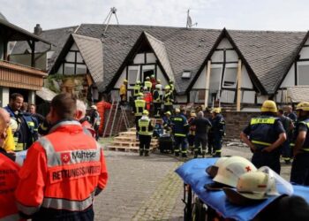 German hotel collapse in Moselle wine valley kills two, one guest still trapped