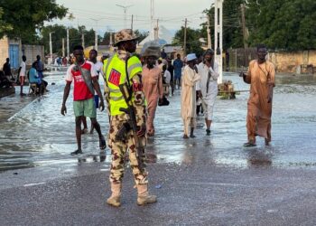 Nearly 300 inmates escape after floods bring down prison walls in northeast Nigeria