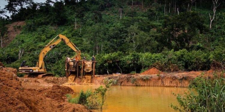 Over 40 illegal miners escaped arrest after swimming across the Birim River