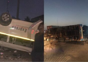 Accident creates gridlock at Pokuase on Accra – Kumasi highway