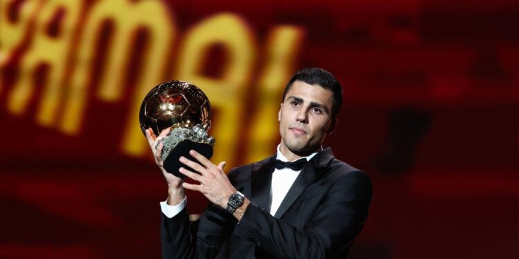 Man City and Spain midfielder Rodri wins men’s Ballon d’Or