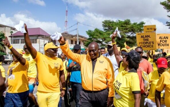 Alan paints Accra Yellow as thousands march through Accra