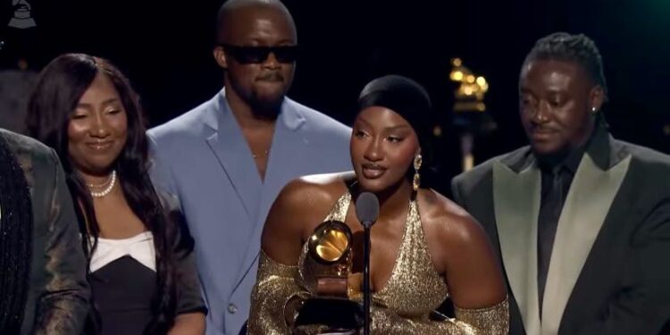 Nigerian singer Tems wins Grammy, celebrates team and mother in emotional speech