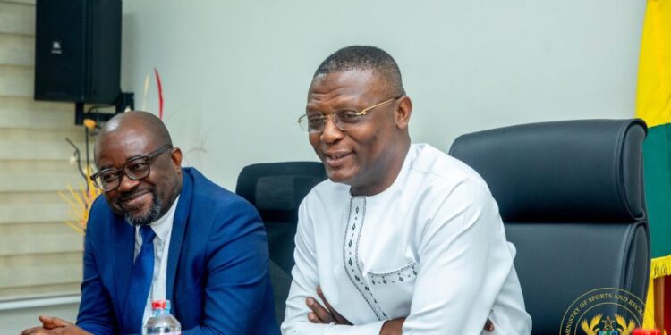 GFA Boss Kurt Okraku introduces Black Stars Technical Team to Sports Minister