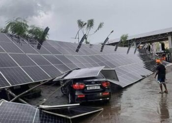 Over 20 Cars Damaged as A&C Mall Car Park Shed Collapses