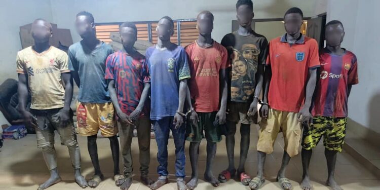 Twenty-Two Arrested For Illegal Mining At Dominase Nkwanta And Adjakaa Manso