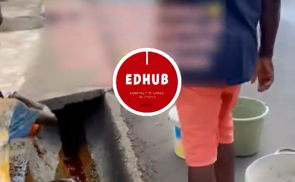 Asamankese Residents Retrieve Spilled Palm Oil After Tanker Overturns