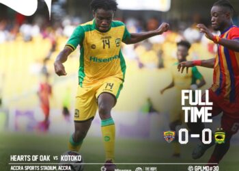 GPL: Hearts of Oak, Asante Kotoko Share Spoils in Super Clash
