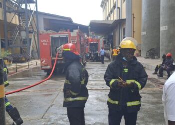 Tema Firefighters Contain Blaze At Flour Mills Ghana