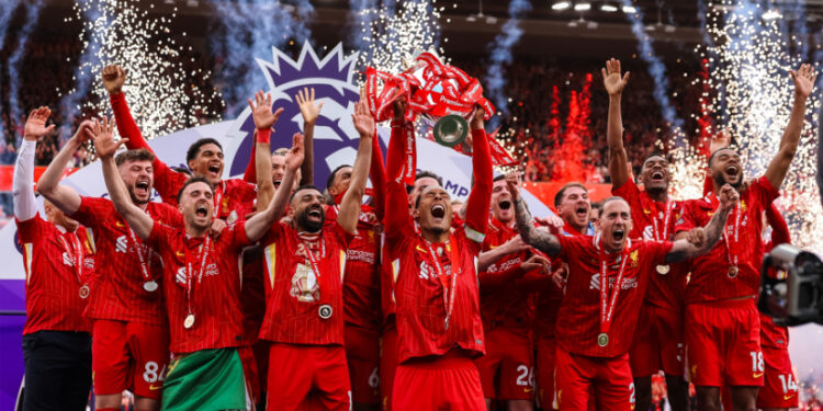 Liverpool Lift Premier League Trophy After Palace Draw