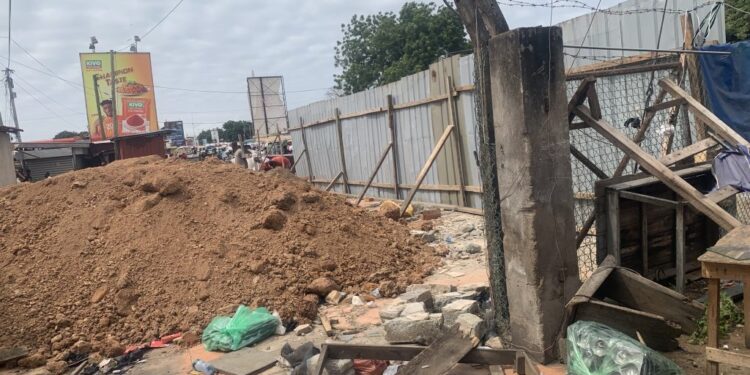 Traders Protest Demolition Of Shops At Tema Casino