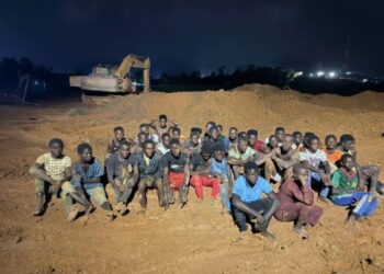 36 suspected illegal miners grabbed in Osino as NAIMOS storms galamsey sites in surprise dawn raid