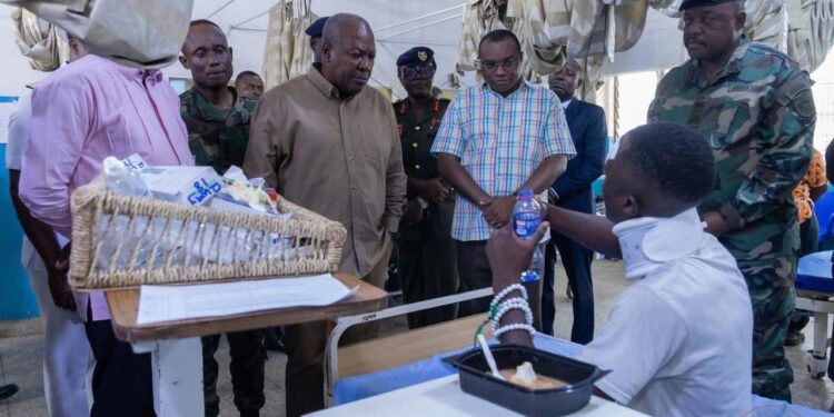 GAF recruitment stampede: Mahama visits victims at 37 Military Hospital