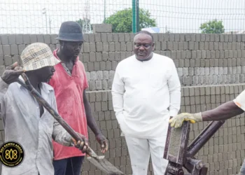 Hon. Rev. Dr. Kweku Addo begins local production of pavement blocks ahead of community road paving initiative