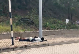 Residents raise concern as man with cannula, diapers found abandoned at Achimota