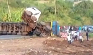 Truck carrying food supplies to Eastern Region SHSs crashes in Adukrom