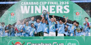 Antoine Semenyo wins first major trophy as Manchester City defeat Arsenal in Carabao Cup Final