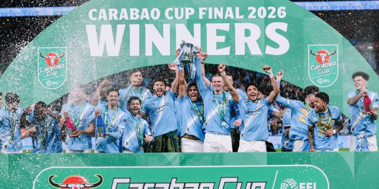 Antoine Semenyo wins first major trophy as Manchester City defeat Arsenal in Carabao Cup Final