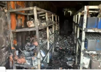 Fire damages solar equipment, sensitive machines at Sunyani GBC