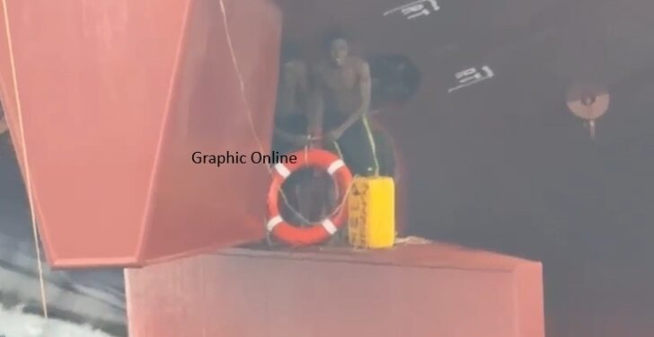 7 stowaways hiding in rudder trunk of Belgian Oil Tanker arrested off the coast of Tema