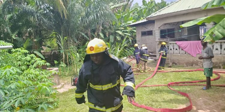 Koforidua: Electrical fire outbreak burns ECG worker’s private house as wife collapses
