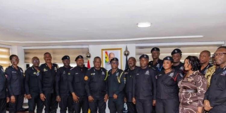 Five police officers rewarded with promotion after Kwafokrom GOIL robbery bust