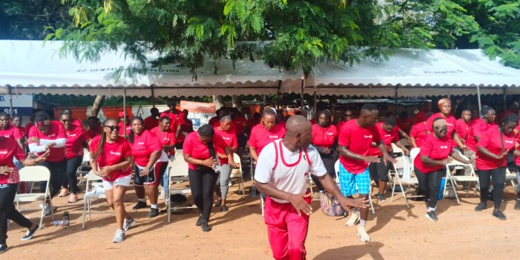 Hotjobs Africa, AWE Keep Fit Club organise health walk to promote healthy living in Tema