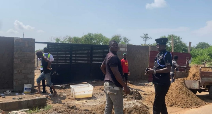Police halt reconstruction of demolished building at Sakumono