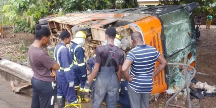 Four dead, two critical after Metro Mass bus plunges into ditch on Peki stretch
