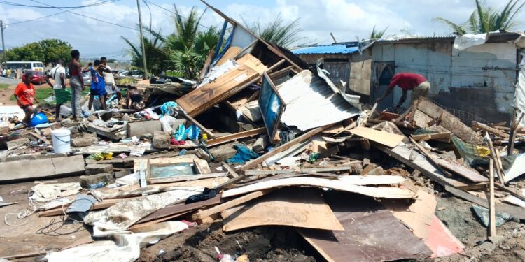 Several structures demolished at Tema Community 3, leaving residents homeless