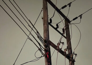 GNFS extinguishes fire on ECG high-tension pole at Ahenbromu