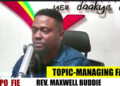 Rev. Maxwell Buddie warns fame without preparation can lead to stress, depression