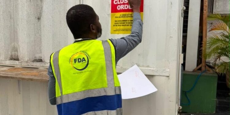 FDA shuts down food establishments on Oxford Street over hygiene permit violations