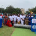 Tema Parents Association School 1976 Alumni donate astro turf playground and 50 dustbins to Preschool