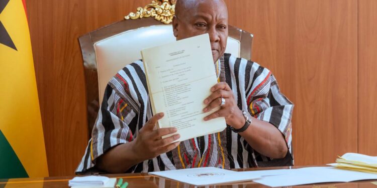 President Mahama assents to ten bills to strengthen governance and economic management