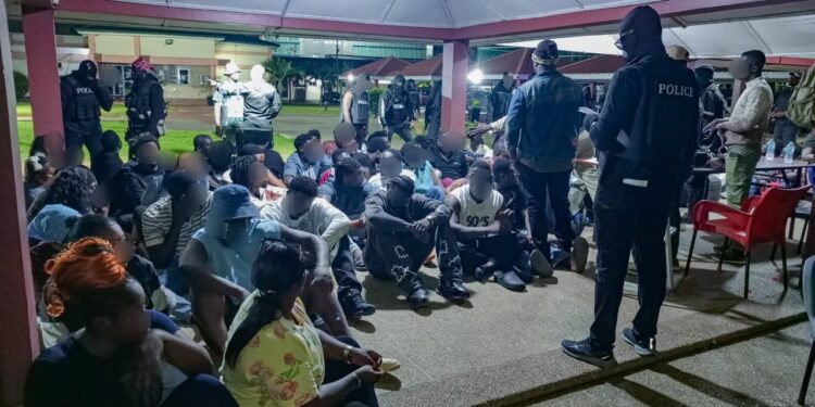 Police arrest 64 suspects, recover firearms in Achimota operation