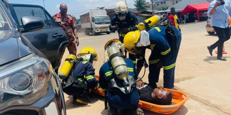 GNFS conducts fire simulation exercise at NPA headquarters in Cape Coast