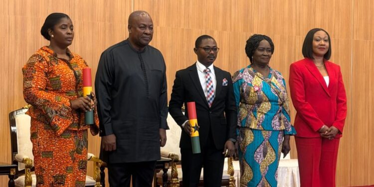 Mahama swears in new Deputy EC Chairpersons
