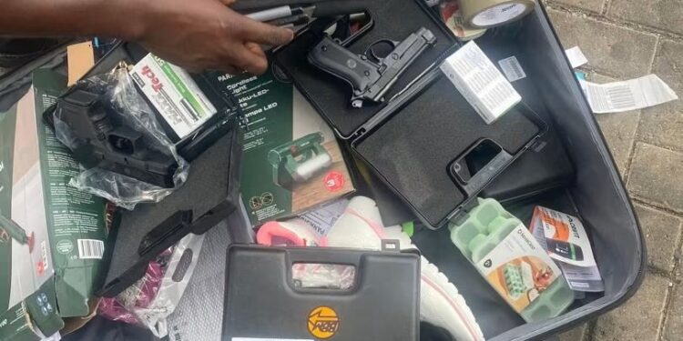 Undeclared pistols, Blank cartridges seized at Takoradi integrated terminal